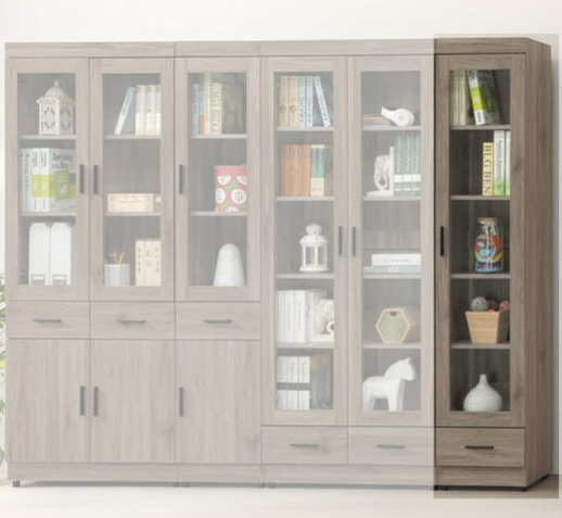 E323-4 古橡下抽1.3尺書櫥