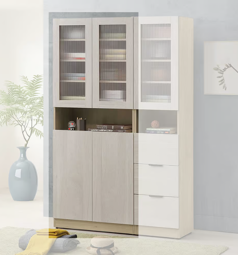 735-2庫克2.5尺雙門收納櫃 (附6片活動隔板)