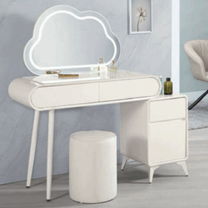 A1311-1 多莉絲3.3尺岩板伸縮化妝台 全組 含椅 ⊙可左右擺放、 ⊙桌面6mm岩板、