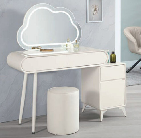 A1311-1 多莉絲3.3尺岩板伸縮化妝台 全組 含椅 ⊙可左右擺放、 ⊙桌面6mm岩板、