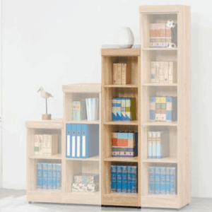 E327-7 階梯式1.3尺書櫃 4格 原切