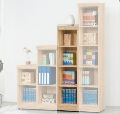 E327-7 階梯式1.3尺書櫃 4格 原切