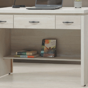 C347-4 芙妮淺白4尺書桌 附插座