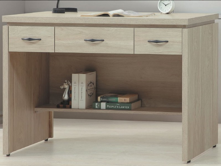 C347-6 依夏淺橡4尺書桌 附插座