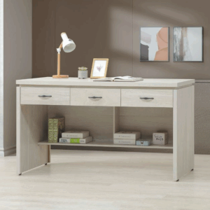 C347-7 芙妮淺白5尺書桌 附插座