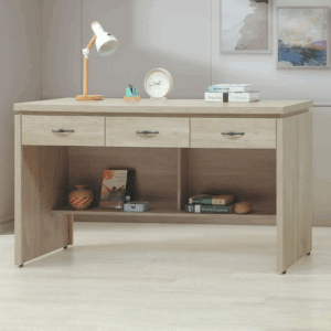 C347-8 依夏淺橡5尺書桌 附插座