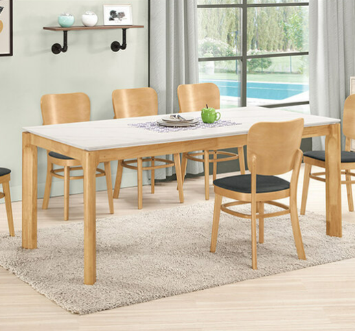 A1753-1 米爾娜6尺岩板餐桌 桌面12mm岩板