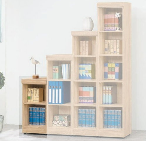 E327-15階梯式1.3尺書櫃 2格 原切