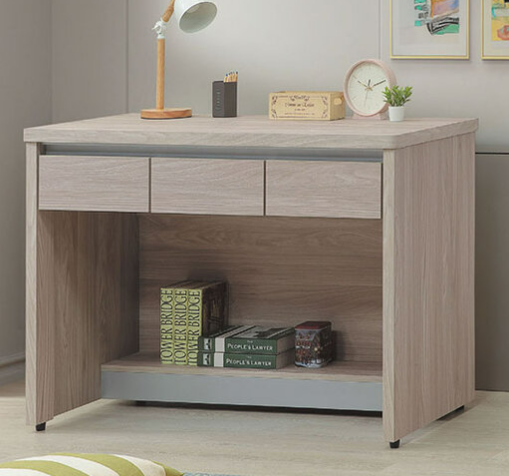 C352-2 系統雲杉4尺三抽書桌