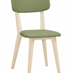 A1873-8 安琪拉餐椅 綠色皮 五金腳 坐高44.5公分 洗白色