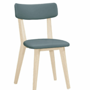 A1873-9 安琪拉餐椅 灰色皮 五金腳 坐高44.5公分 洗白色