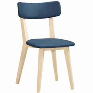 A1873-6 安琪拉餐椅 深藍色皮 五金腳