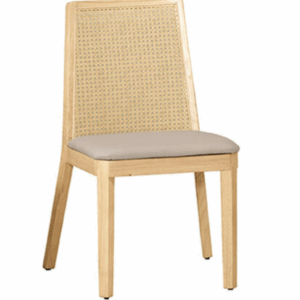 A1871-2 亞肯餐椅 灰色皮 實木 坐高45公分