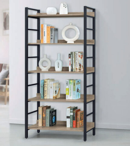 E326-4 KT艾菲爾置物五層書架 灰梧桐