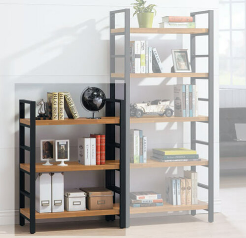 E325-1 工業風木心板低書架