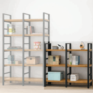 E325-5 工業風集成材4尺低書架