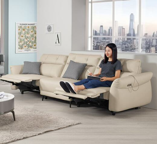 A1323-1 傑拉德雙電動沙發組 皮 坐高47公分 ⊙附抱枕2個