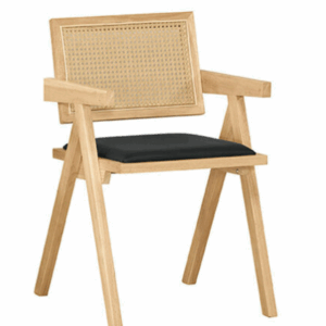 A1871-10亞色餐椅 灰 實木   坐高46公分