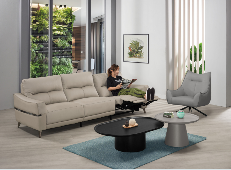 A1323-2 保羅半牛皮沙發組 (坐高48公分) (單位電動)(不含茶几.休閒椅)