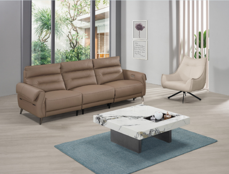 A1324-2 溫蒂半牛皮沙發組 (坐高47公分) (單位電動)(不含茶几.休閒椅)