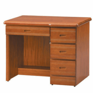 E331-3 樟木3.5尺辦公桌 ⊙附連環鎖、 側板木心板