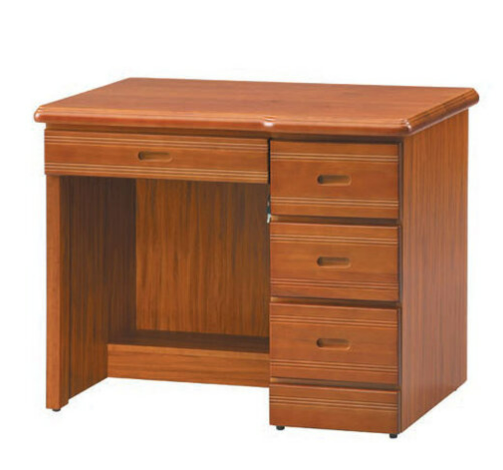 E331-3 樟木3.5尺辦公桌 ⊙附連環鎖、 側板木心板