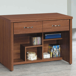 E342-4 柚木3.2尺二抽書桌下座