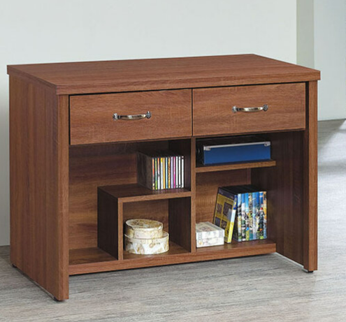 E342-4 柚木3.2尺二抽書桌下座