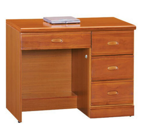 E343-2 柚木3.5尺半實木書桌下座