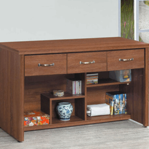 E342-2 柚木4尺三抽書桌下座