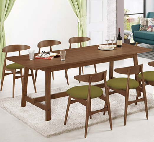 A1765-2 艾布納7.4尺胡桃餐桌