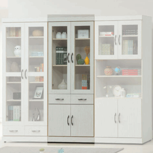 C364-7 白熊3*6尺中抽書櫥