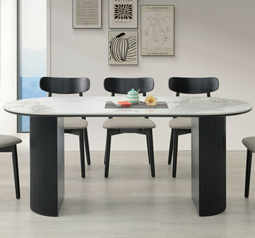 A468-03艾許莉6尺岩板餐桌 黑