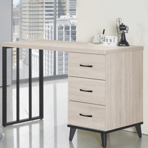 E340-1 鋼刷白4尺組合書桌 DIY