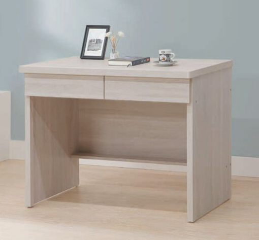 E338-9 白雪3.5尺二抽書桌