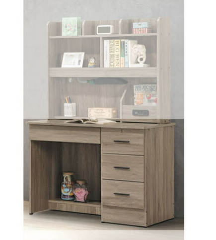 E343-8 灰橡3.5尺書桌下座