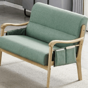 G538-3 MH-19芥末綠小沙發 實木腳 2人座