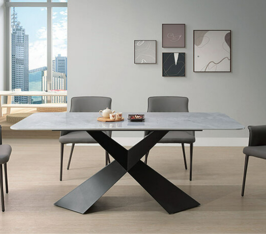 A491-02威斯頓6尺岩板餐桌 10公分導圓角