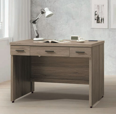 E339-6 古橡4尺三抽電腦桌