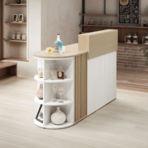 807-2 洛蒂5尺收納多功能桌 (桌面可左右互換.附2個安全鎖) (含桌上架&圓邊收納架) (附2片活動隔板)