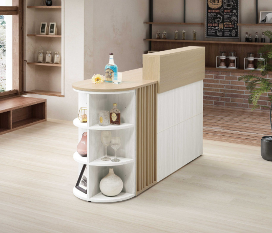 807-2 洛蒂5尺收納多功能桌 (桌面可左右互換.附2個安全鎖) (含桌上架&圓邊收納架) (附2片活動隔板)