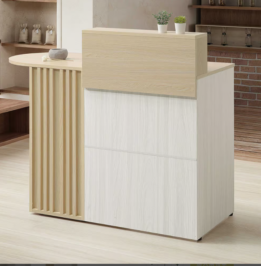 808-2 洛蒂4尺多功能桌 (桌面可左右互換.附1個安全鎖) (含桌上架.不含圓邊收納架) (附1片活動隔板)