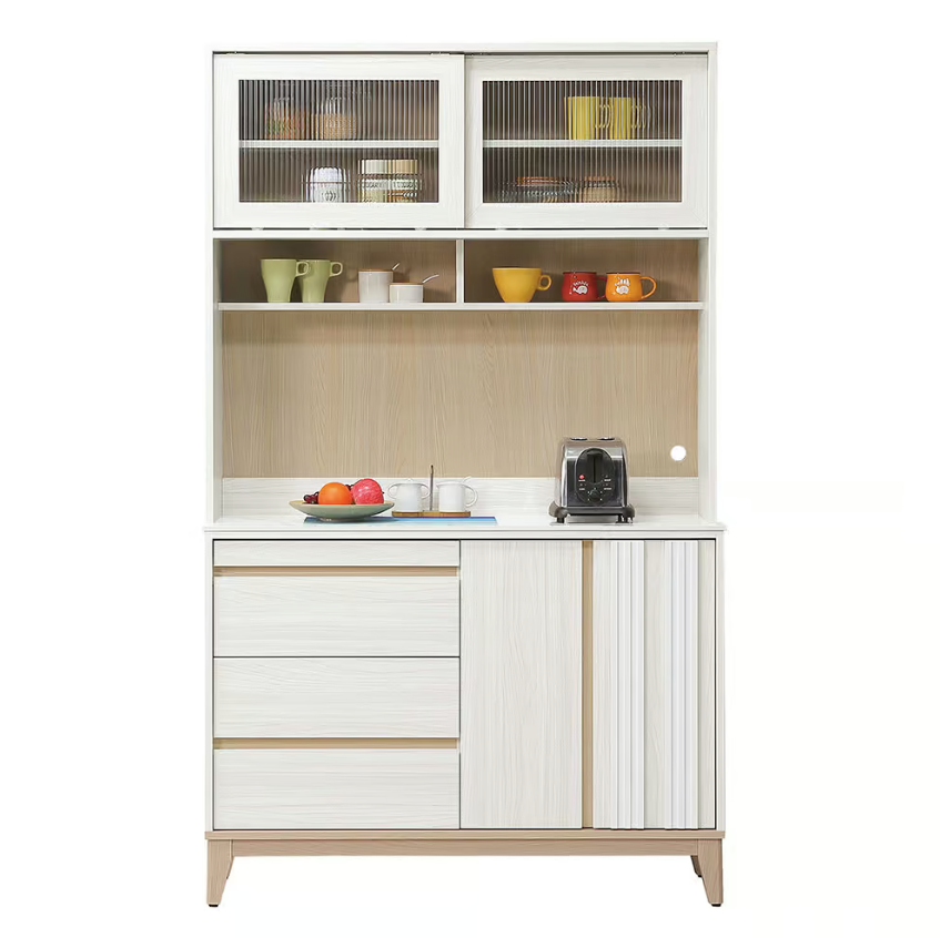 842-4洛蒂4尺岩板餐桌 上+下 (附3片活動隔板.上座附1個電線孔)