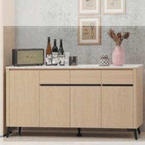 C386-2 萊德5.3尺餐櫃 仿石 ⊙含鐵腳5支