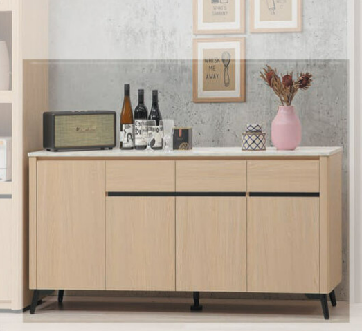 C386-2 萊德5.3尺餐櫃 仿石 ⊙含鐵腳5支