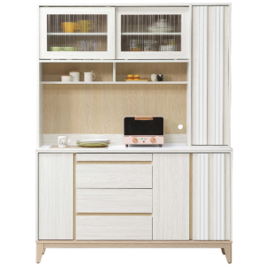 842-8洛蒂5尺岩板餐櫃 上+下 ◆上座附活動隔板大x2、小x2、電線孔x1  ◆下座附活動隔板大x1、小x1