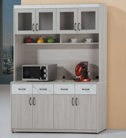 C388-3 夏雪5尺餐櫃上座+C388-4 夏雪5尺餐櫃岩板下座