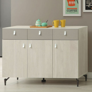 C389-3 格芮4尺餐櫃下座 木面 ⊙附1大1小隔板