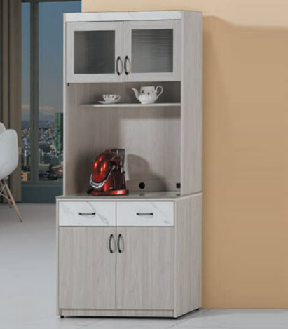 C388-6 夏雪3尺餐櫃上座+C388-7 夏雪3尺餐櫃岩板下座