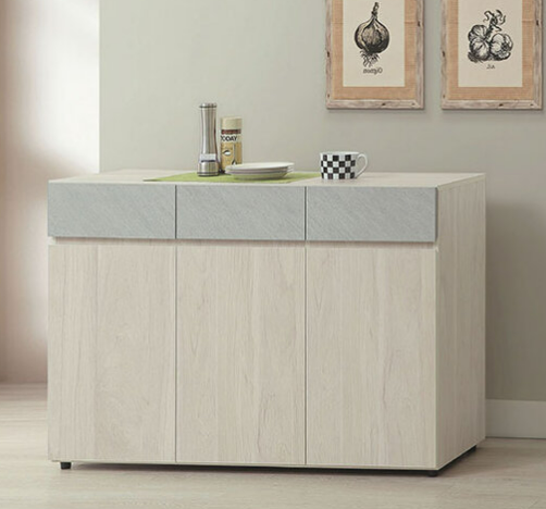 C390-6 米娜4尺餐櫃下座 木面 ⊙附1大1小隔板